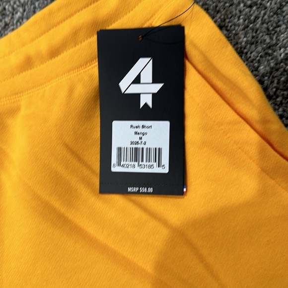NWT Fourlaps Rush Short Mango. - Picture 2 of 6